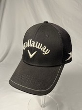 Callaway Odyssey Golf Hat Cap Black Mesh L/XL A-Flex Fitted