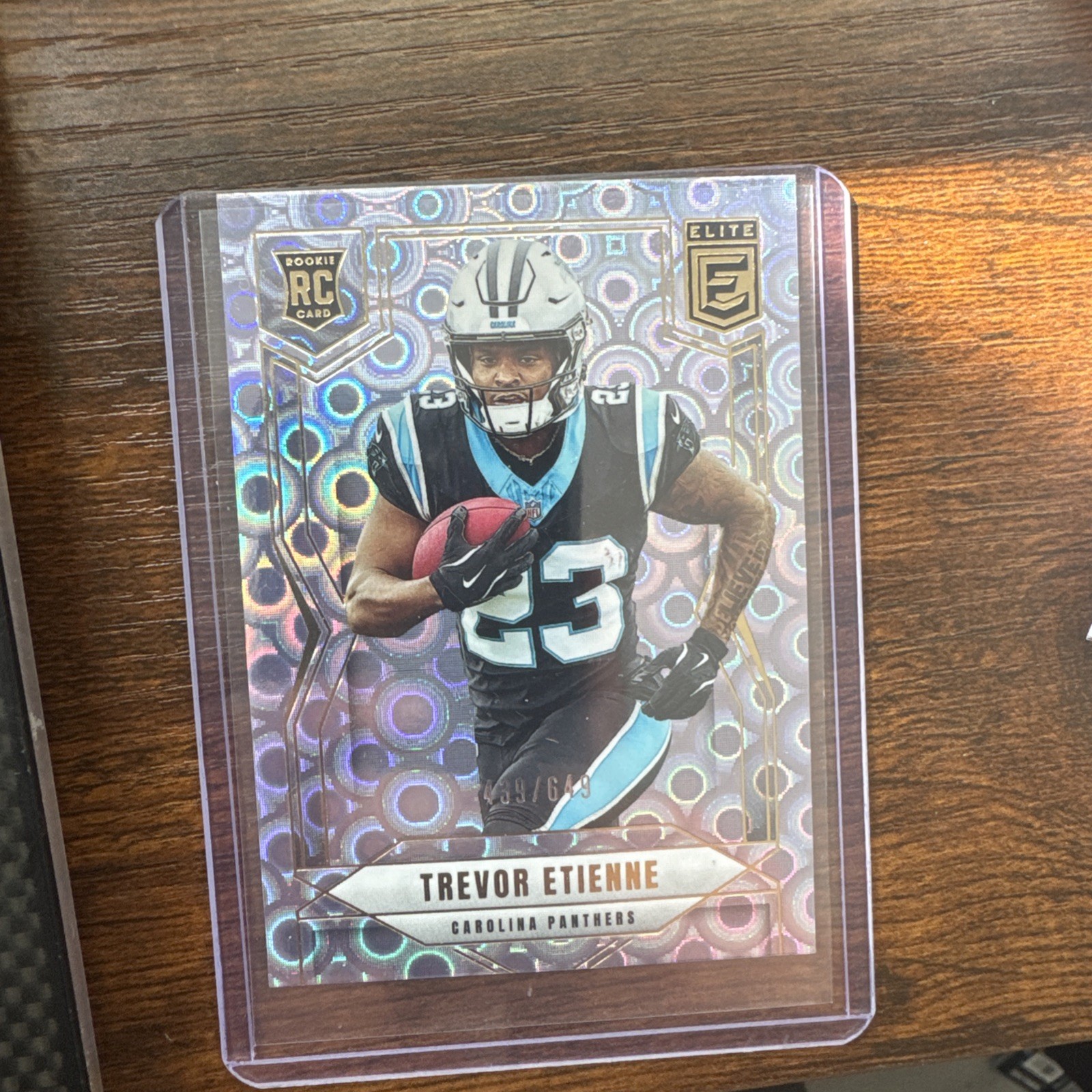 Panini 2025 Donruss Elite Trevor Etienne Rookie Lavender Pyramids # /649