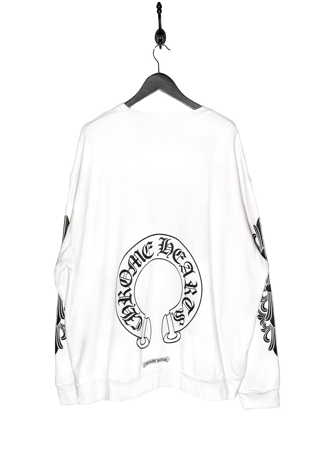 Chrome Hearts White Floral Horseshoe Logo Print Sweatshirt - 2XL thumbnail 5