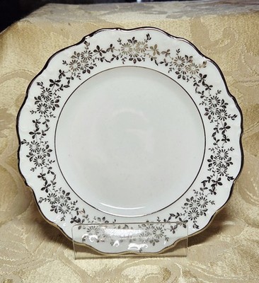 Bavarian Crest Romance Germany Platinum Porcelain Trim Bread Dessert Plate