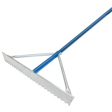 KRAFT TOOL GG625 Asphalt Rake,Magnesium,31 Tines,7 ft. 43Y586