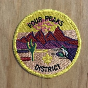BSA 2010 Four Peaks District Embroidered Patch Mountains/Cactus