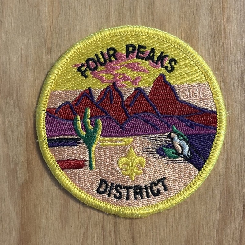 BSA 2010 Four Peaks District Embroidered Patch Mountains/Cactus