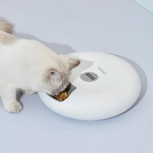 TODO 180ml x6 Meal Digital Lcd Automatic Pet Feeder Dog Cat Food Bowl Timer Pink - Picture 7 of 8