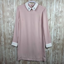 VICTORIA BECKHAM For Target Bunny Rabbit Collar Long Sleeve Dress Medium Stained