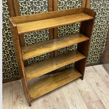 antique arts and crafts bookshelf,,book case   solid oak