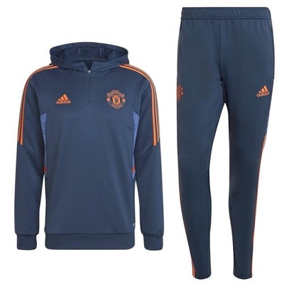 MANCHESTER UNITED HOODED TRAINING SOCCER TRACKSUIT 2022/23 ADIDAS Size Medium