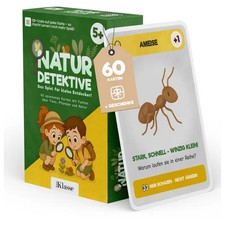 Natur Detektive Kartenspiel für Kinder 60 Karten Lernspiel Natur Tiere Pflanzen