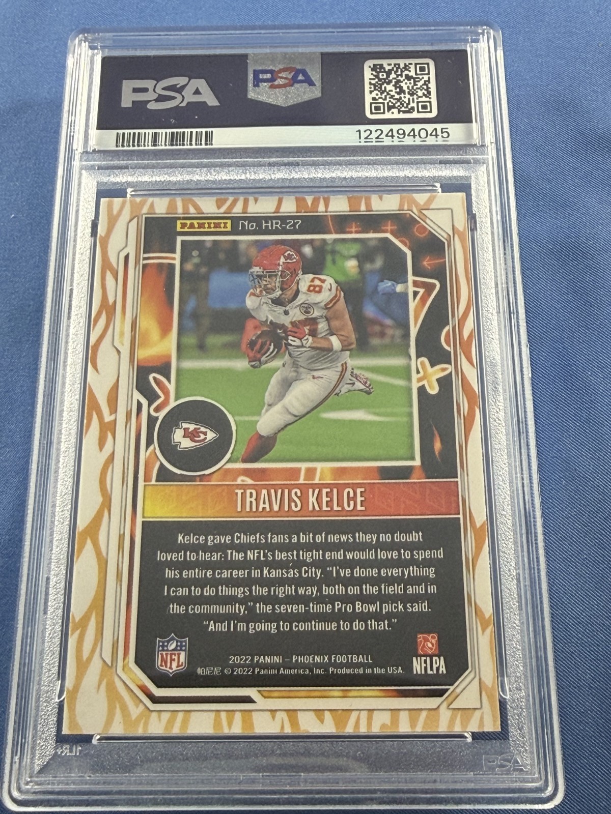 2022 Phoenix Travis Kelce Hot Routes #HR27 PSA GEM MINT 10 Perfect Card!! view 7