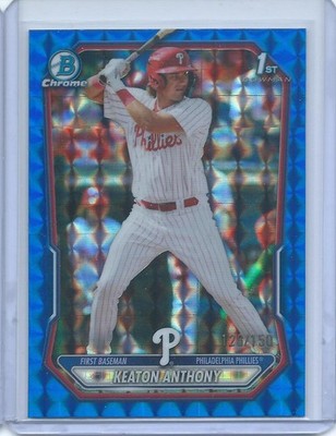 2026 Bowman Chrome Keaton Anthony 1st #BCP-121 Blue Geometric Refractor #128/150