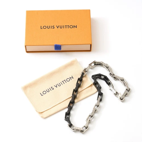LOUIS VUITTON（LV） Louis Vuitton Collana Catena Monogramma M00677 Ciondolo Placcato Oro L53 5cm Uomo