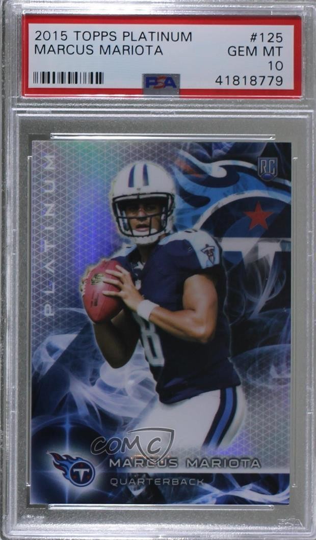 2015 Topps Platinum Rookies Marcus Mariota #125 PSA 10 GEM MT Rookie RC 0a1