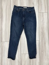 Levi's Women's 721 High Rise Skinny Ankle Blue Jeans Size 32 Measure 32x27 