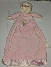 Disney Winnie the Pooh Lovey Blanket Pink Satin Edge Vtg Plush Head Arms Beehive
