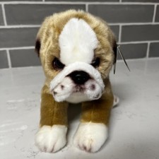 Bearington Collection Tug the Bull dog Puppy Plush Stuffed Animal NWT- 12"