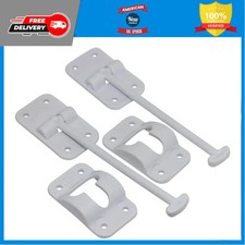 2 Pack RV T-Style Door Holder Catch 6 Inch Latch for Camper Trailer Cargo White