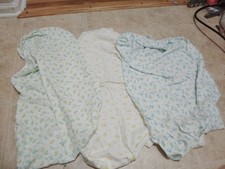 Vintage Carters Teddy Bear Fitted Bassinet Sheets Bundle Of 3 . 16x32