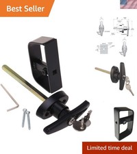 Secure Your Shed with T-Handle Door Lock Kit - 5-1/2" Zinc Stem, 3 Keys Included