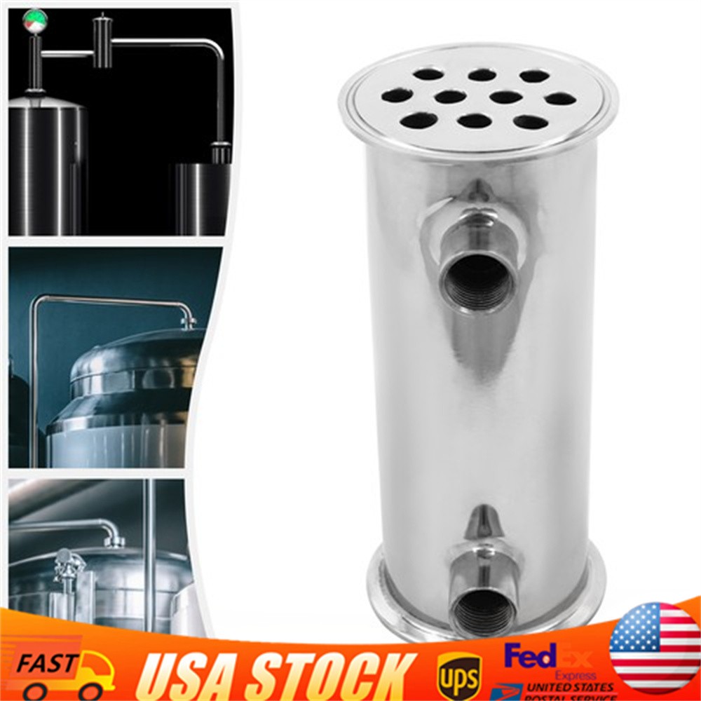 3" Tri Clamp Dephlegmator Condenser for Moonshine Reflux Still Column w 1/2" npt