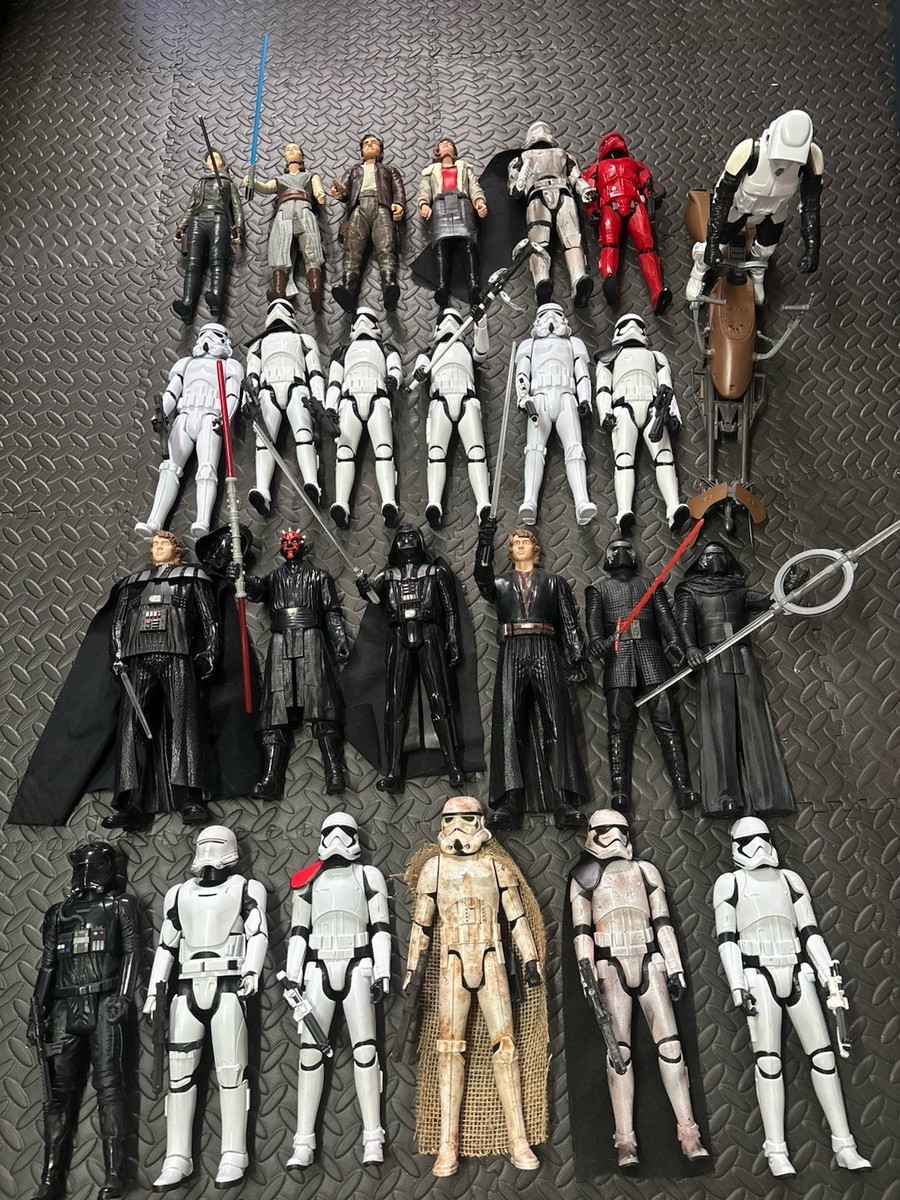 Star Wars 12” Figure Huge Lot 25, Darth Vader, Stormtroopers, Kylo