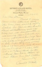 1933 - Connie Mack Handwritten Letter and Envelope To Amelia Storm - Beckett