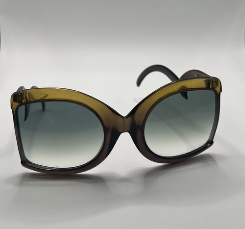 Christian DIOR Oversized 1970s Green Sunglasses GLAM OPTYL D09 Need TLC Vintage - Picture 7 of 13