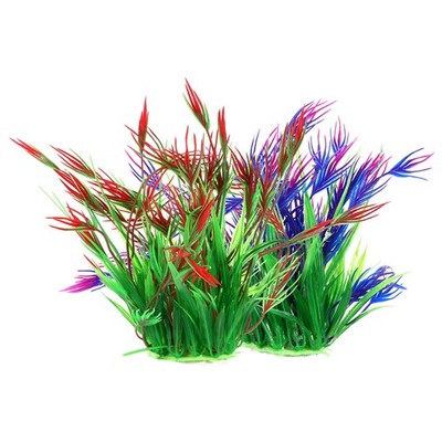 2 Pcs Tank Landscape Grass Artificial Plants for Aquarium Aquatic Fake
