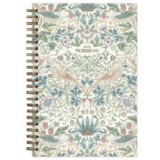 2026 5"x8" Weekly/Monthly Wirebound Planner Printed Strawberry Thief