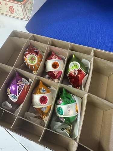 Christopher Radko Fantasia Dream Reflections Glass Ornaments lot of 6 in Box - Picture 19 of 24