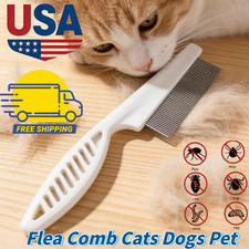 Pet Flea Comb for Dogs  Cats Stainless Steel Teeth Pet Hair Grooming Tool