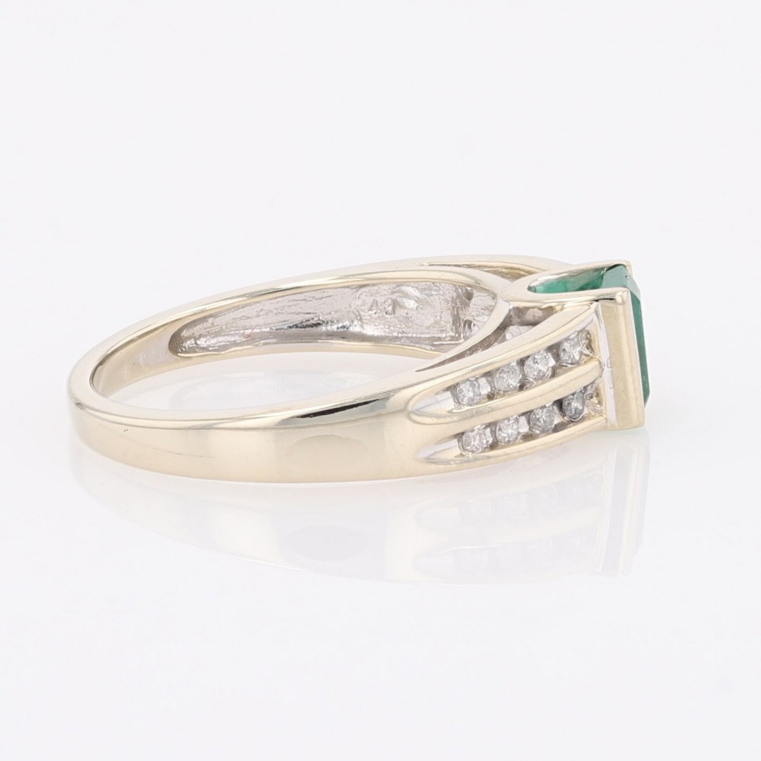 .51ctw Emerald Cut Emerald with Diamond Accents R… - image 4