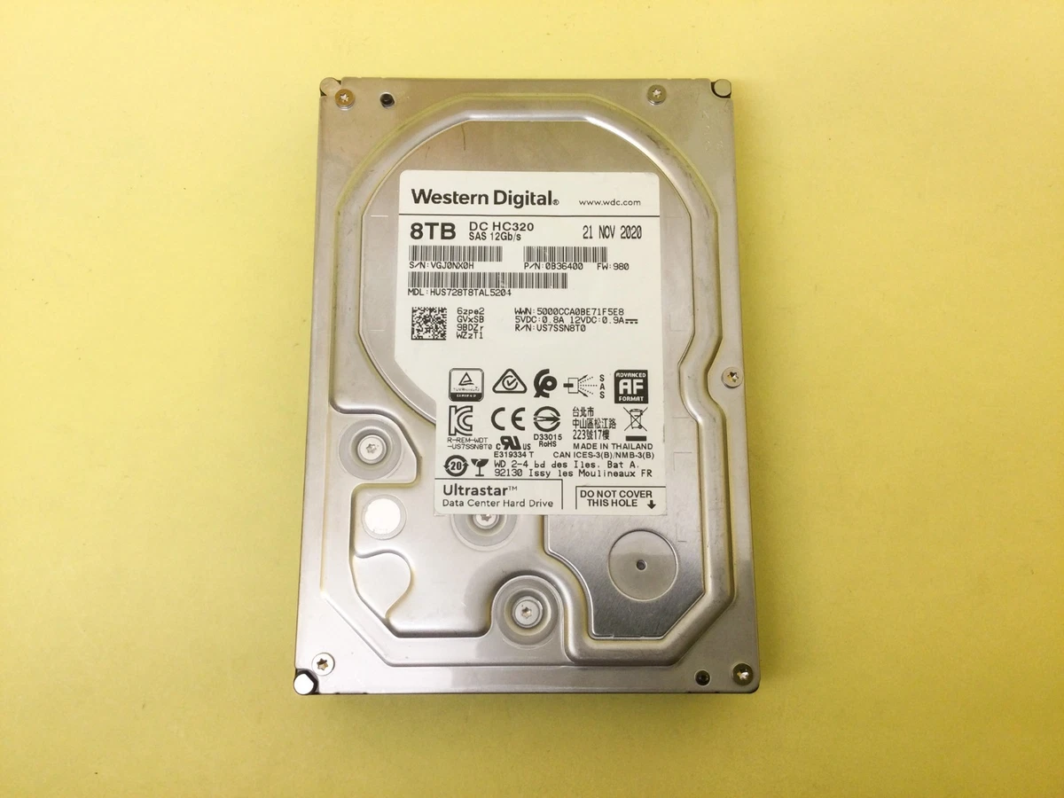 Western Digital Internal Hard Disk Drives 8 TB Storage Capacity