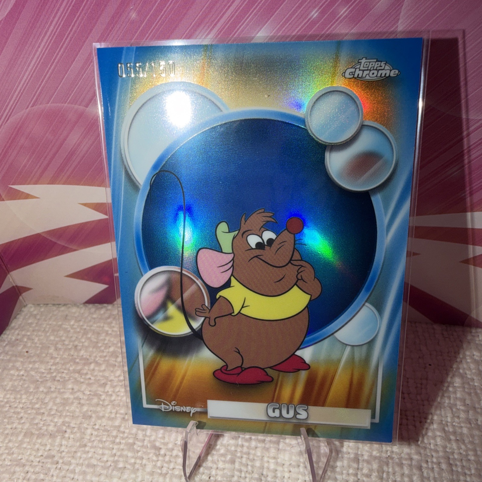 Gus Blue Refractor 55/150 SP #181 - 2026 Disney Topps Chrome Cinderella 