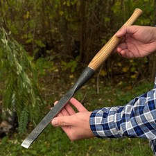 Large Timber Frame Slick Chisel Flat Blade 0.8-4 in 52100 Steel Woodworking Tool