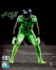 Kam Chancellor Signed 8x10 Photo (Color Rush) Seattle Seahawks Beckett Witness