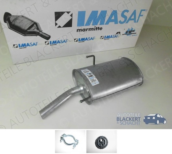 Imasaf ESD Auspuff Endtopf + Anbauteile für Peugeot 406 Break 2.0 16V 1996-2004-image