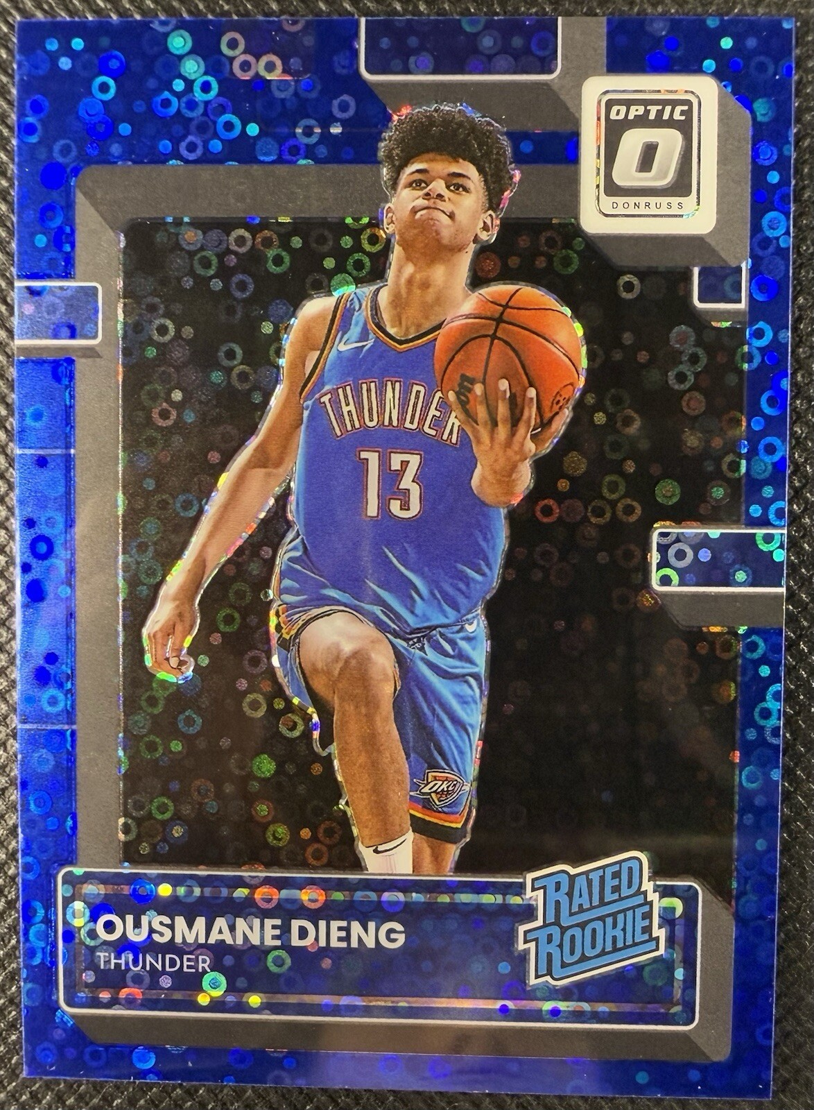 2022-23 Panini Donruss Optic Ousmane Dieng Blue Fast Break Rookie Prizm /49 #220