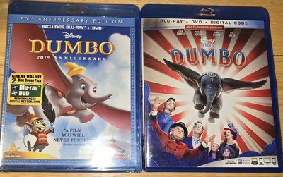 Dumbo (Blu-ray, 1941) Classic STILL SEALED + Tim Burton Live Action Dumbo