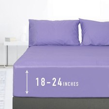 sunflower 3 Piece Twin Sheets Deep Pocket, 100 Cotton Sheet Set, 22" Extra D...