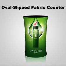 Oval Podium Counter Table for Trade Show Display Booth Exhibition