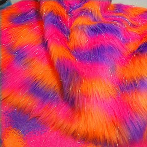 multicolor faux fur