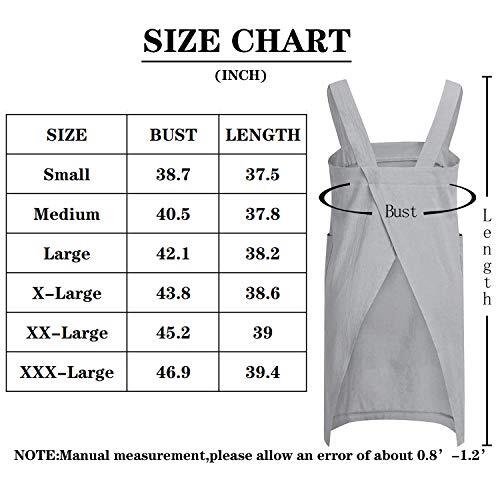 VLZUFE Cotton Linen Apron for women Cross Back Apron Assorted Colors , Sizes - Picture 17 of 42