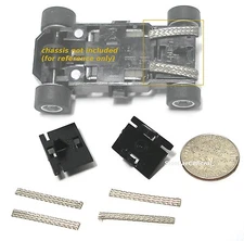 2 MICRO SCALEXTRIC 1/64 HO SLOT CAR Braided Pickup Shoe Holder BLADE TUNE UP KIT