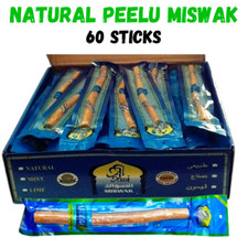 Miswak Natural Toothbrush - Al Khair Chewing Stick sewak Peelu 60 sticks box
