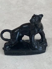 Wax Mold-A-Rama souvenir figure Black Leopard  from Brookfield Zoo in Chicago
