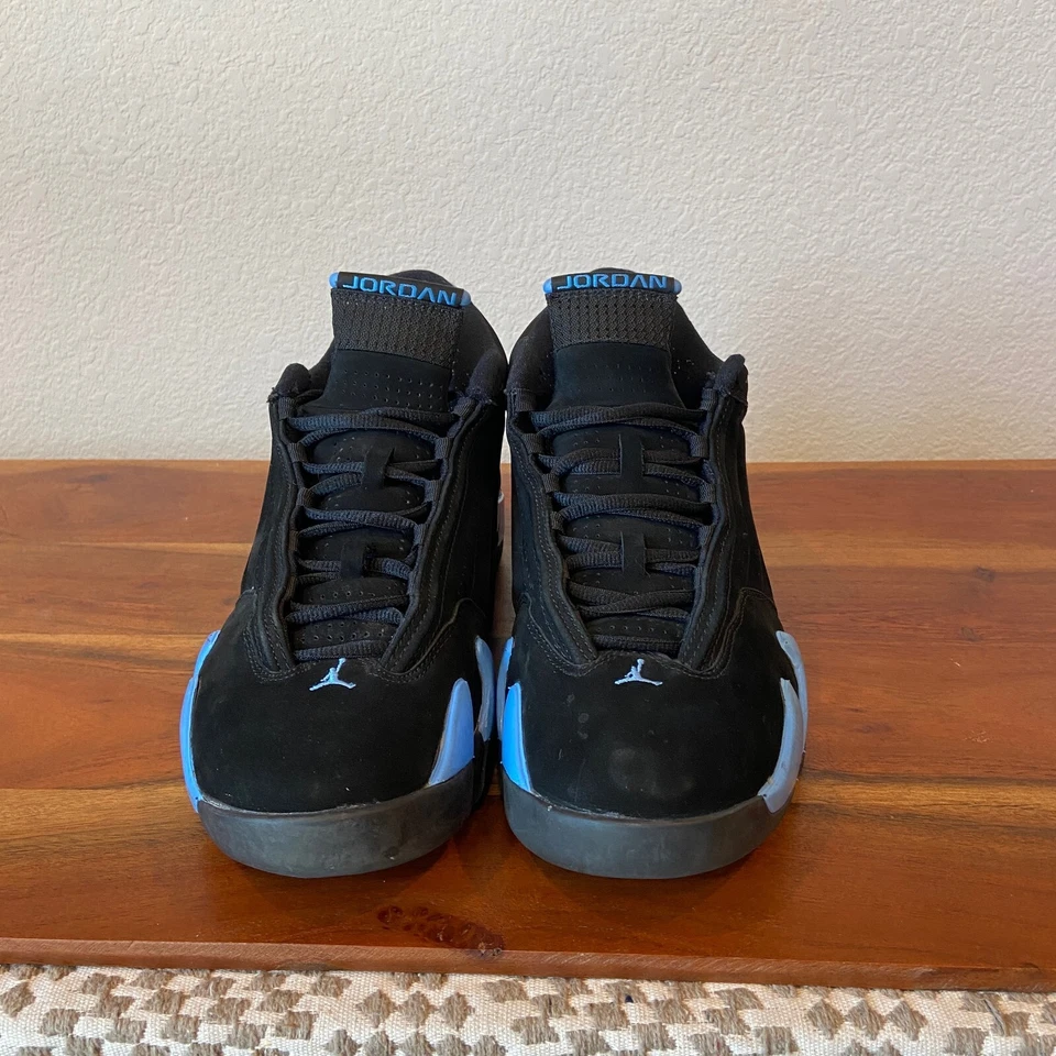 Talla 10.5 - Air Jordan 14 XIV Retro Negro Azul Universitario UNC 311832-041 con Caja Foto 2 de 4