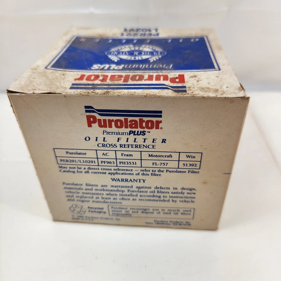 Масляный фильтр Purolator PER291 винтажный 90-е Acura Integra Honda Civic CRX Prelude - Изображение 3 из 4