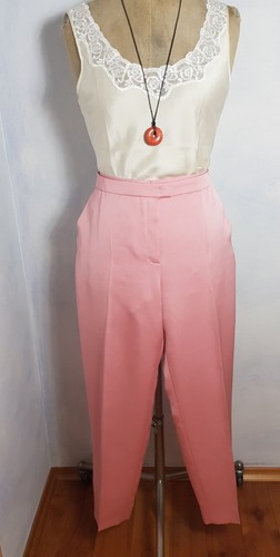 Escada elegante Satin-Hose Rosé size M/L, Bundweite 82 cm Knöchellang Bügelfalte - Bild 2 von 11