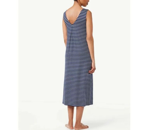 Camisa de sueño Joyspun para mujer sin mangas cuello en V ranuras laterales dobladillo mediodía regular/plus - Imagen 3 de 17
