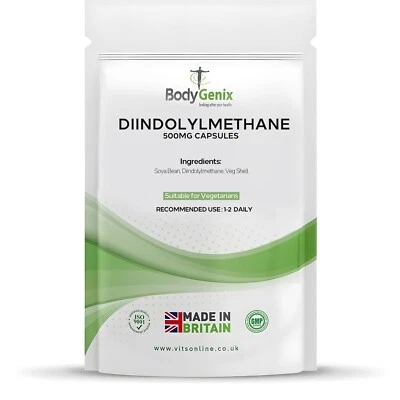 BODYGENIX Diindolylmethane Dim 500mg Capsules Broccoli Veg Natural Food Supplement